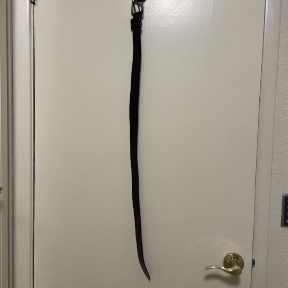 Vintage 90's Express Brown Leather Belt M Made In Italy 28”-32” - Picture 5 of 5